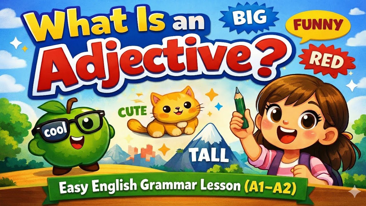 What is an Adjective? | Easy English Grammar Lesson (A1–A2)