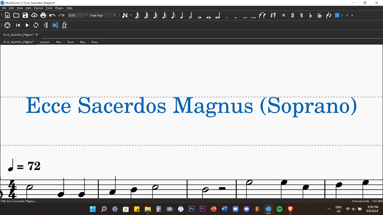 Soprano Study Guide - Ecce Sacerdos Magnus by V. Goller