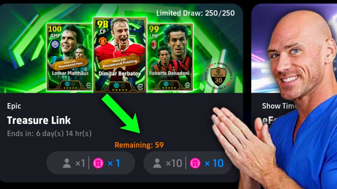 59x Free Spins Treasure Link Box! 🔥 Epic Pulls | eFootball 2026