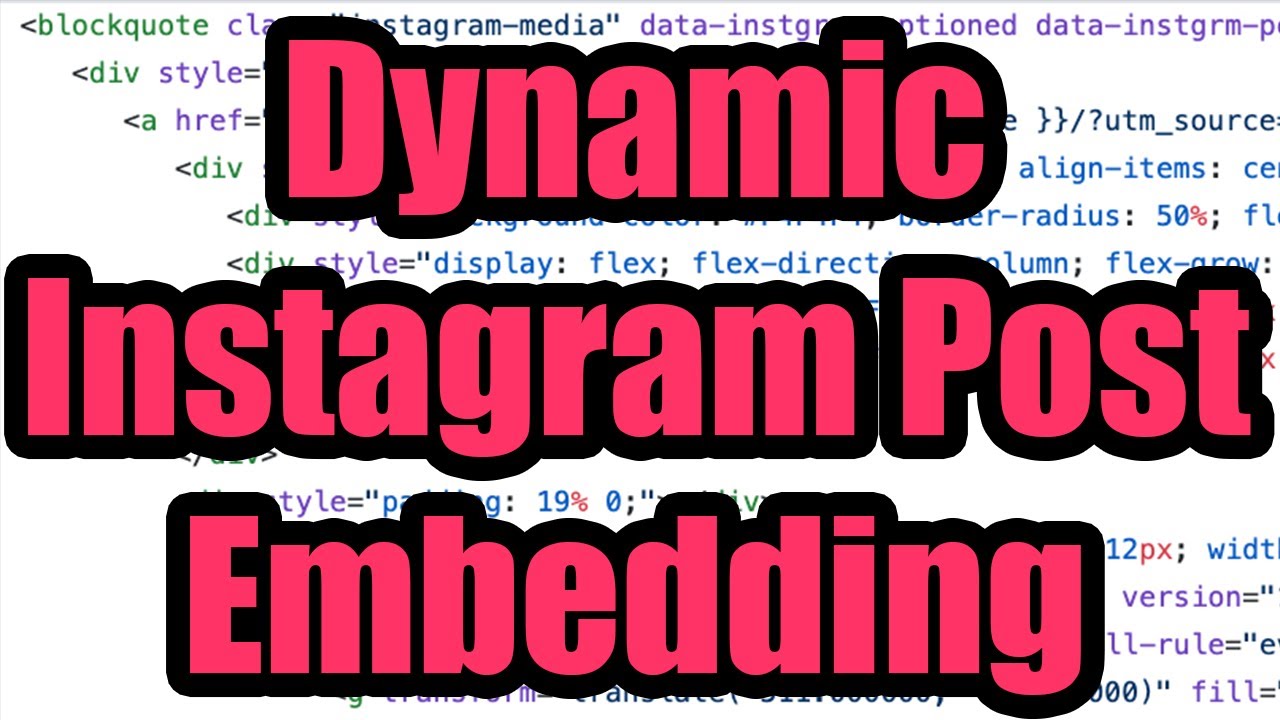 How to Embed ANY Public Instagram Post With JUST HTML