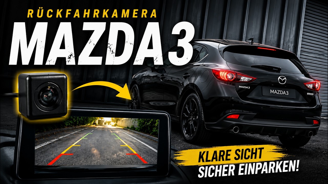 Mazda 3 BM Rückfahrkamera nachrüsten: PLUG & PLAY in 15 Min! (17€ Upgrade)