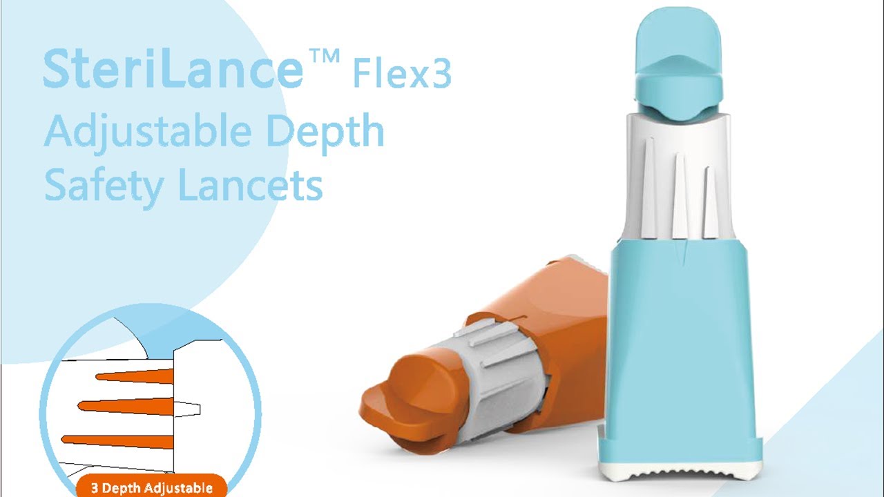 SteriLance™ Flex3 adjustable depth safety lancet