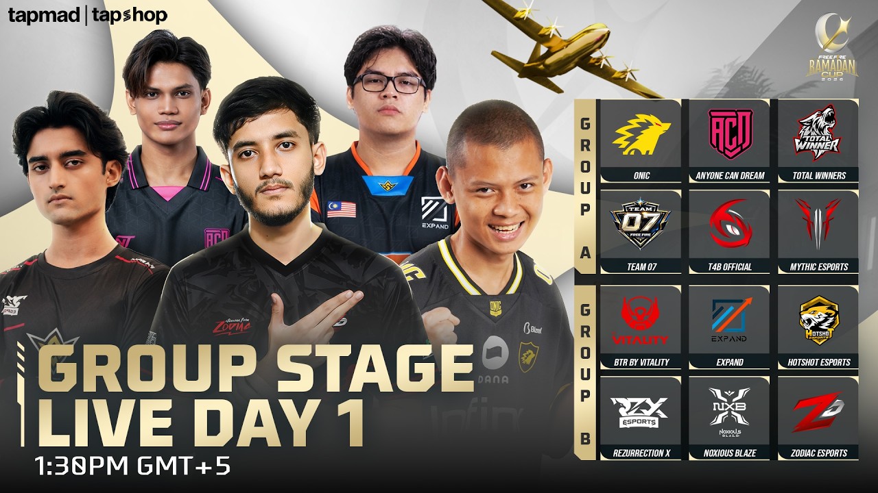 Group Stage - Day 1 | Free Fire Ramadan Cup 2026 | Group A vs B