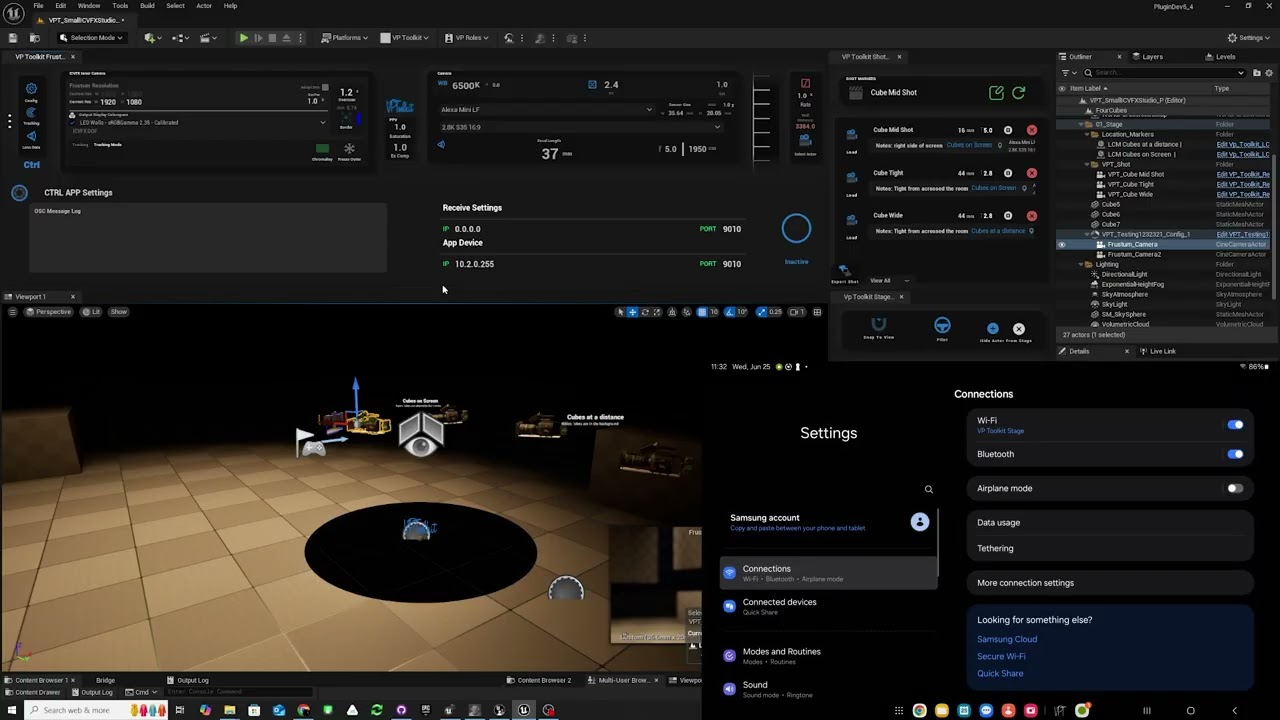02 - Connecting VPT CTRL App to Studio Plugin - Network Settings - Virtual Production AR Made Easier