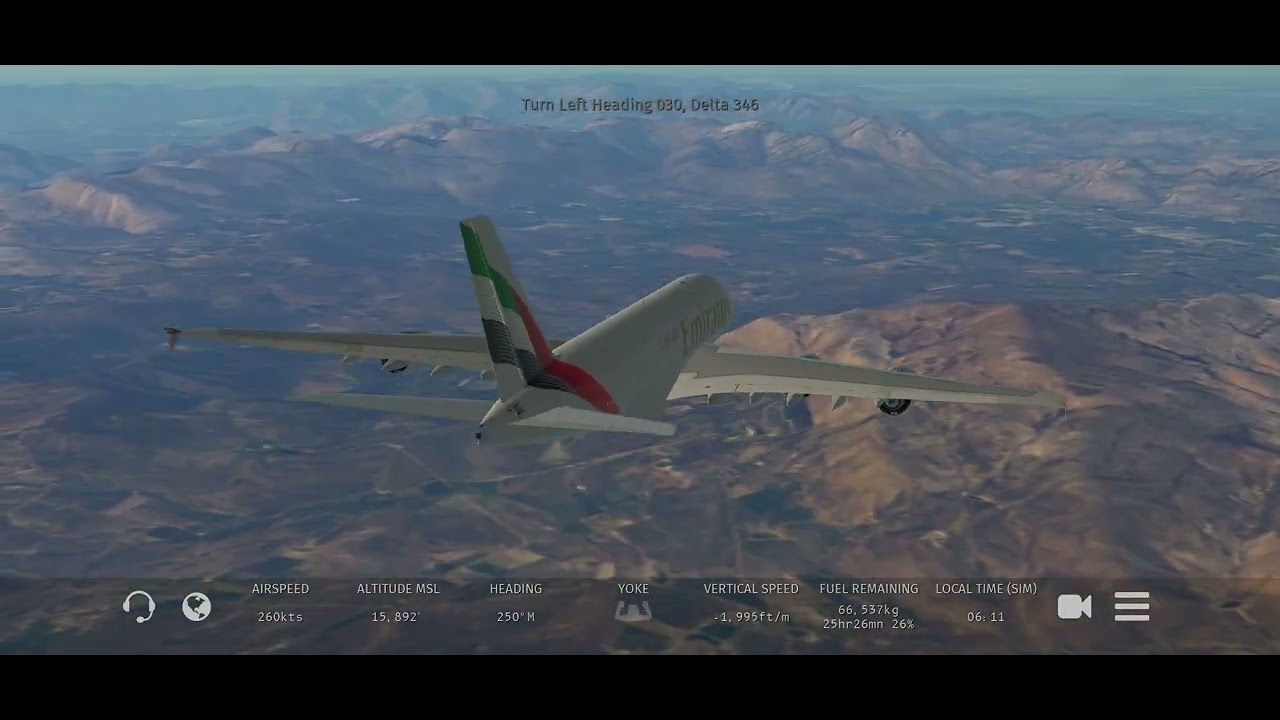 Infinite Flight Airbus A380-800 Emirates Dubai Intl to Cape Town Intl Full Landing#infiniteflight 
