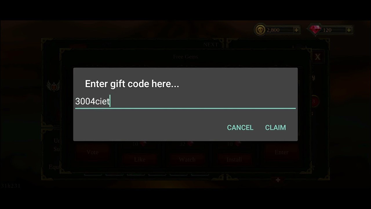 Epic Heroes war new gift code💯🎉🎉🎉