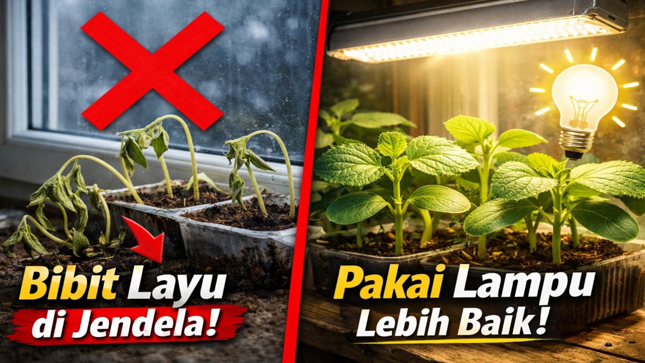 Bibit timun mati di jendela? Ini alasannya kenapa lampu 100 kali lipat lebih baik! (Bahkan lampu ya