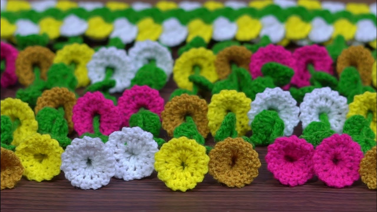 🌺फूलों वाला🌺 बेहतरीन तोरन #New flowers decorative door hanging #Knitting #crochettoran