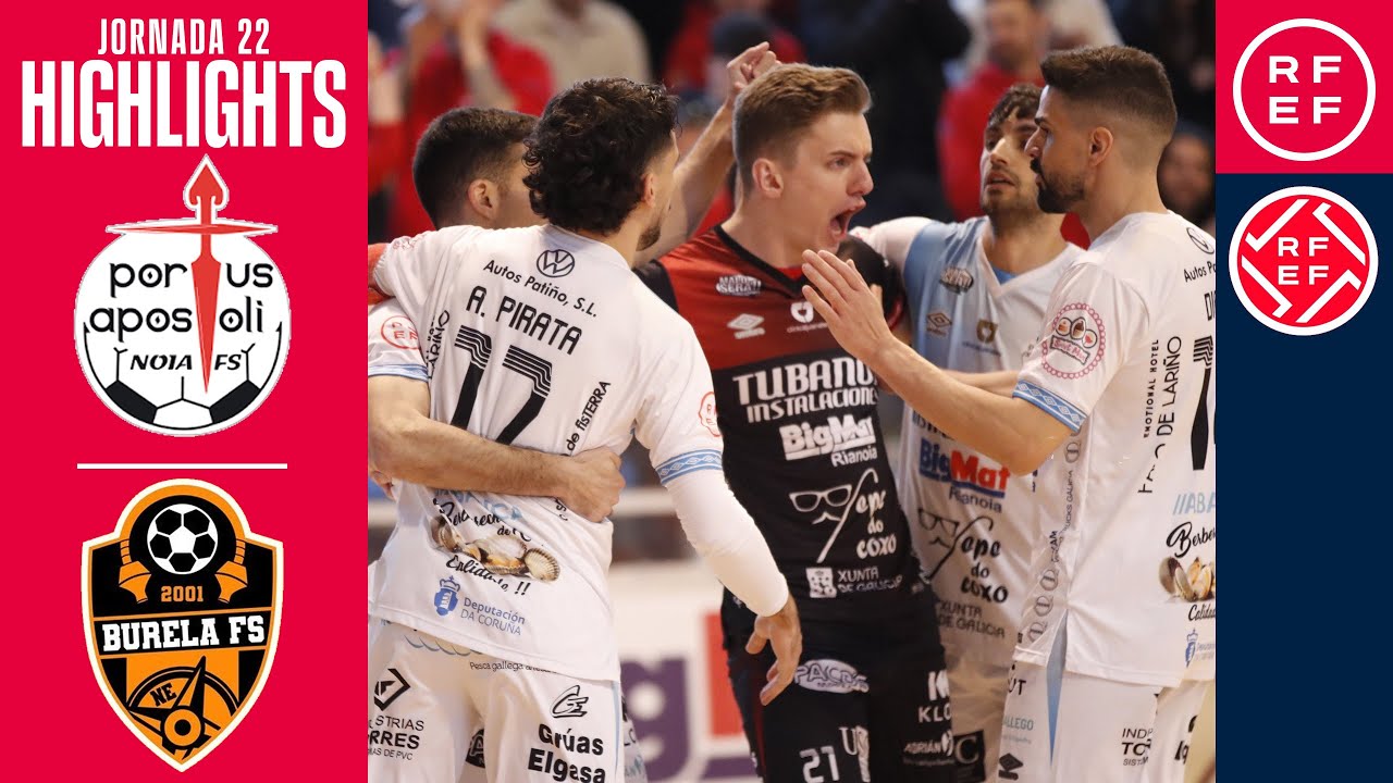 Resumen #PrimeraDivisiónFS Noia Portus Apostoli 3-2 CD Burela FS| Jornada 22