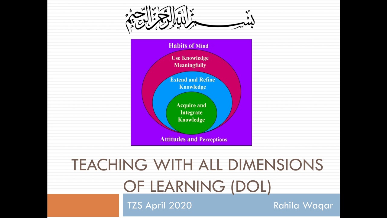 Dimensions of learning part 1