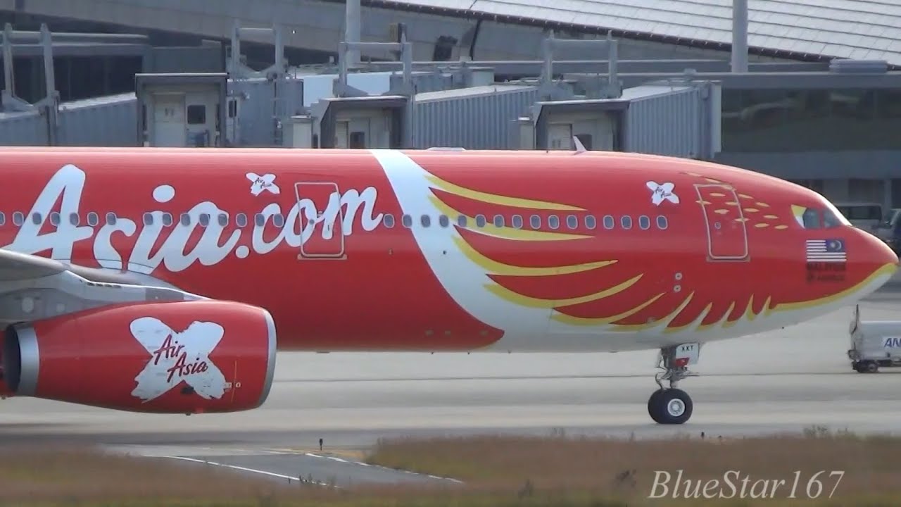 [Xcintillating PhoeniX] AirAsia X Airbus A330-300 (9M-XXT) landing at KIX/RJBB (Kansai) RWY 06R