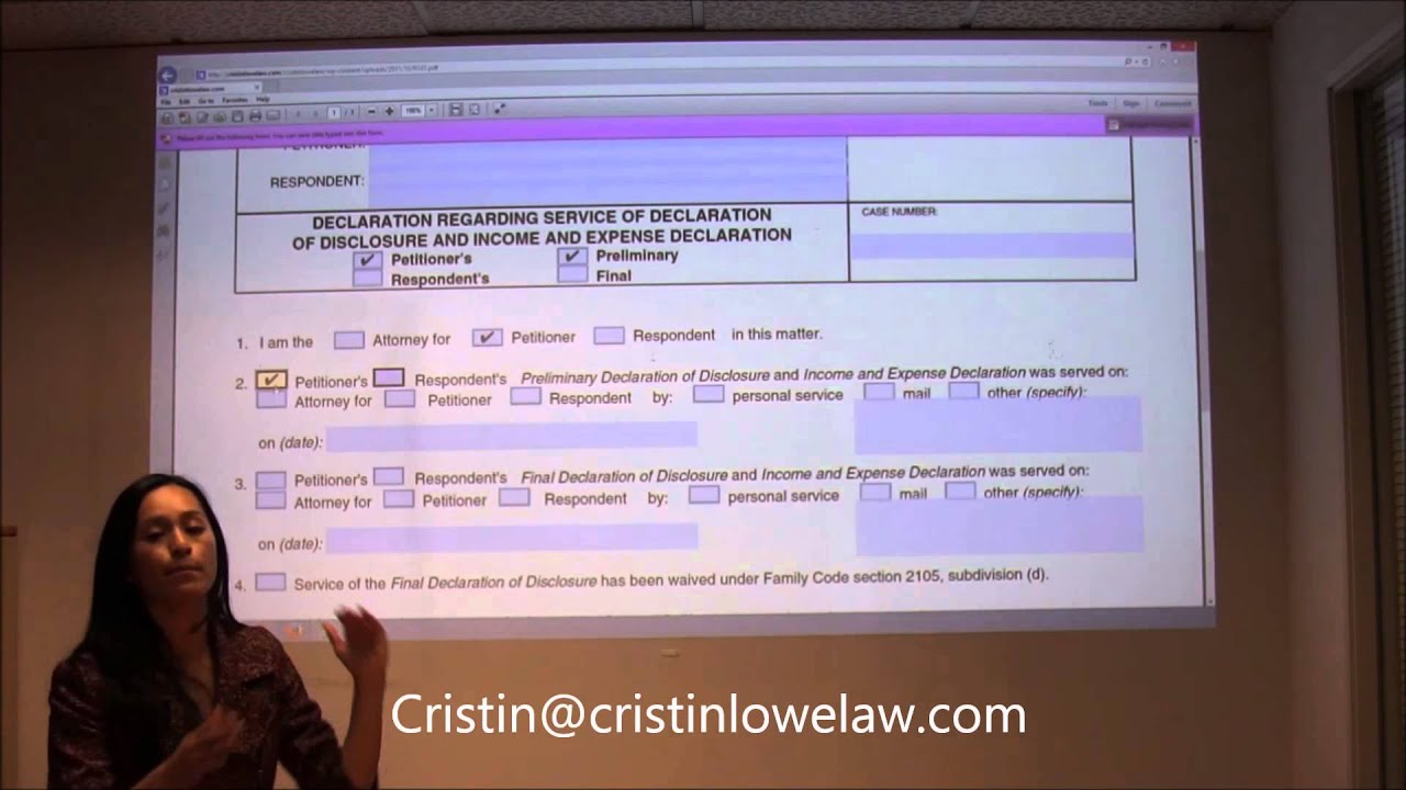 How to fill out California Divorce Form FL-141