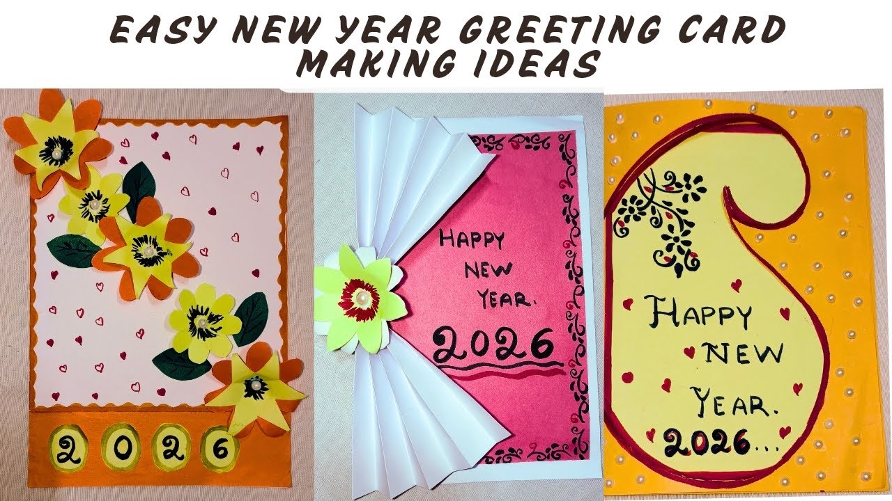 3 простые идеи изготовления новогодних открыток 