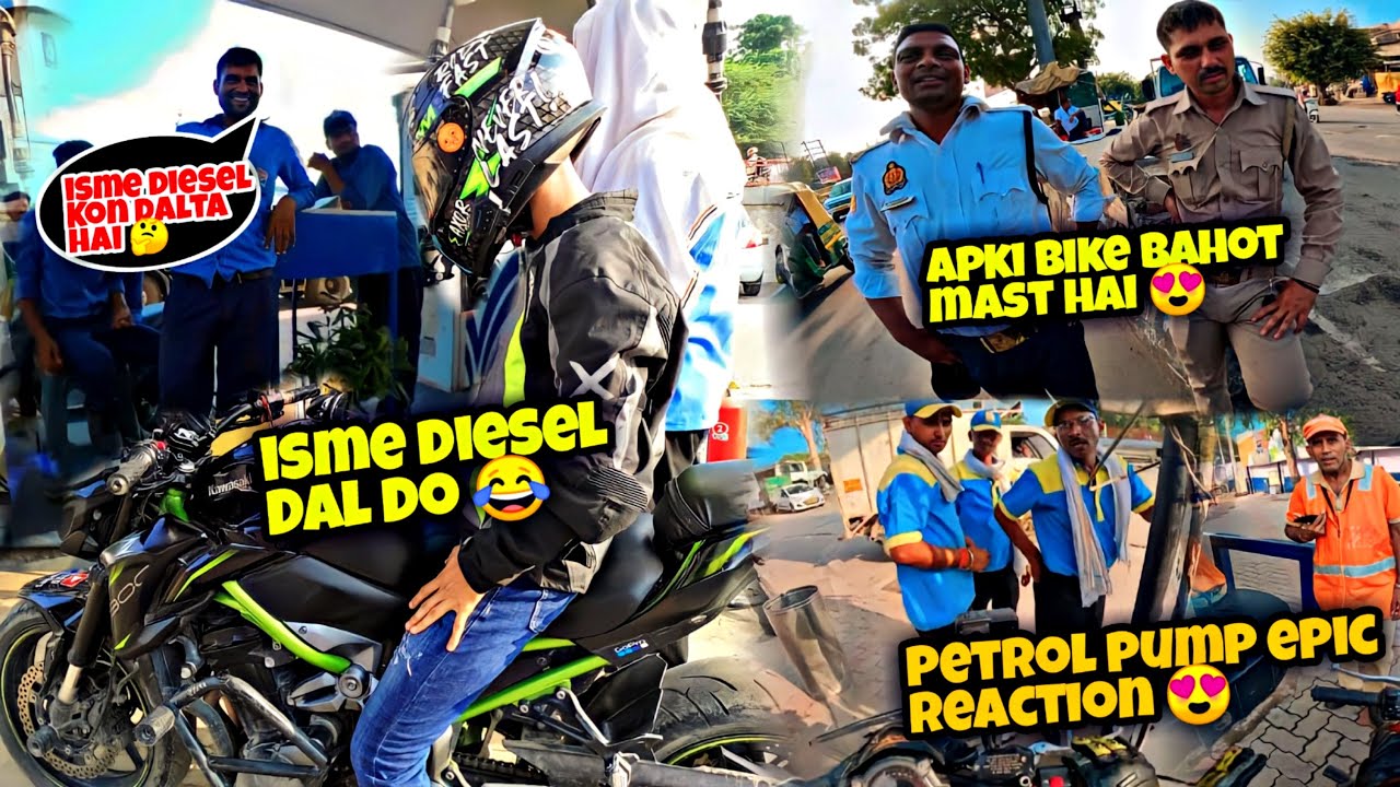 Filling Diesel in My Z900 SuperBike 😍 || Epic police reaction 😂 || Experiment Gone Wrong 😥 ||
