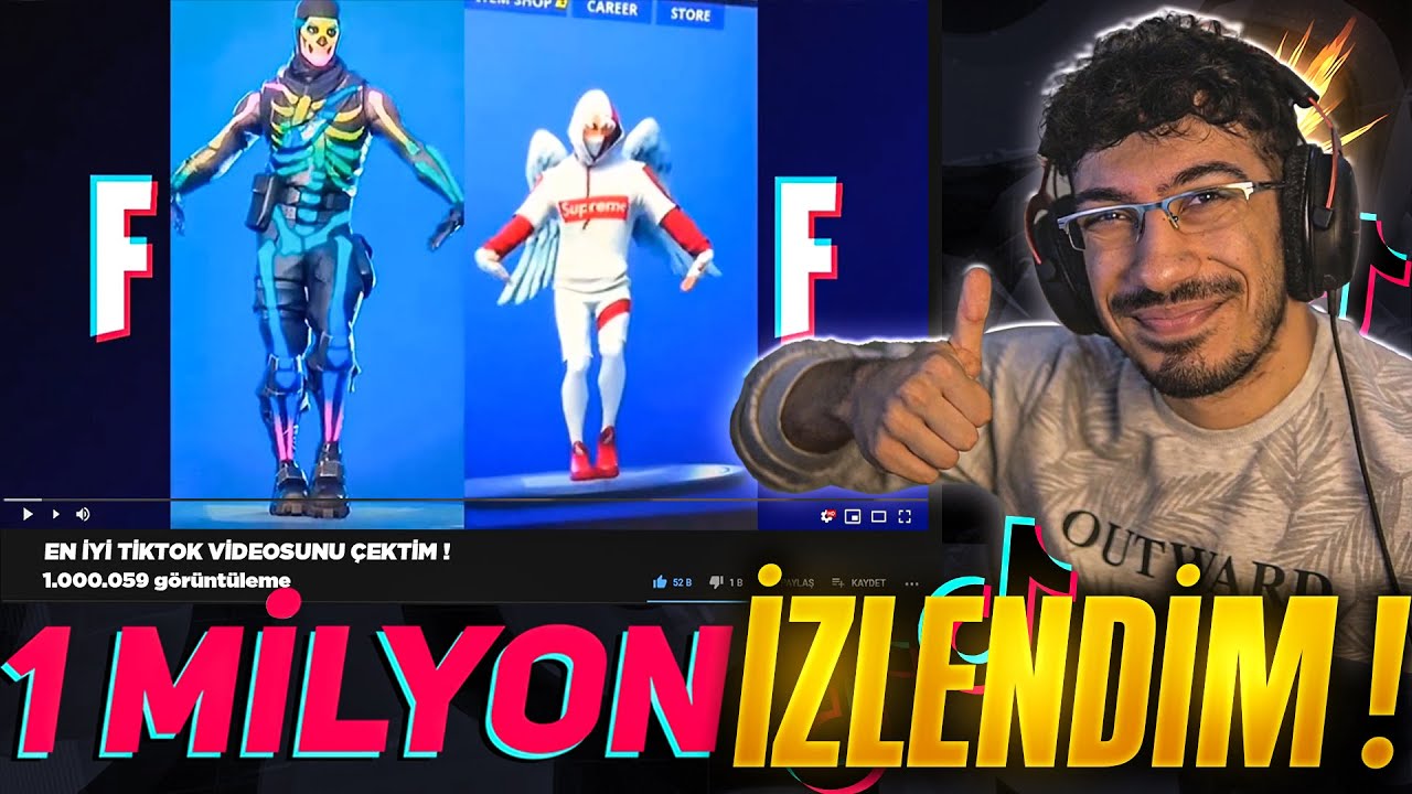 FORTNITE TİK TOK VİDEOSU ÇEKTİM !! OHAA 1 MİLYON İZLENDİ !! ( Fortnite Battle Royale Türkçe )
