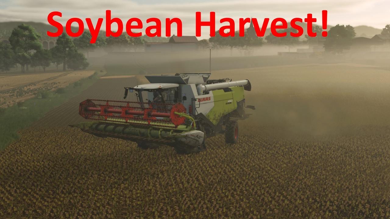Soybean Harvest!🔥🚜l Pallegney Timelapse FS25 l Ep.5