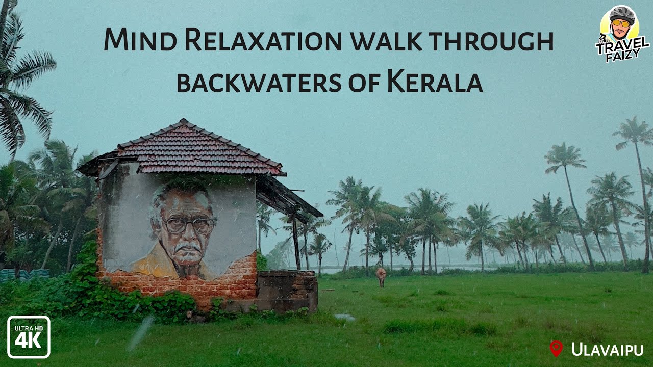 Mind Relaxation walk through backwaters of Kerala | 4K | Alappuzha | #alappuzha #mansoon #rain |