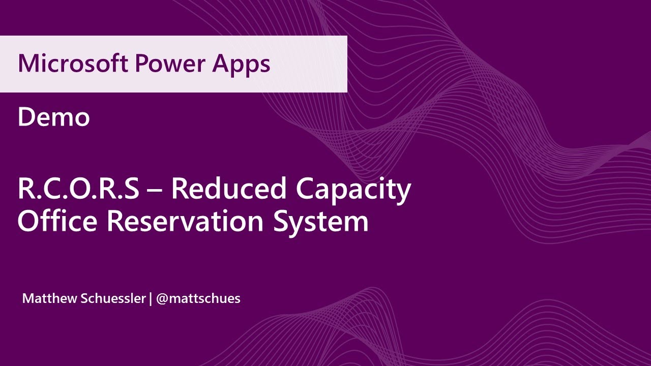 Reduced Capacity Office Reservation System R.C.O.R.S &ndash; Demo