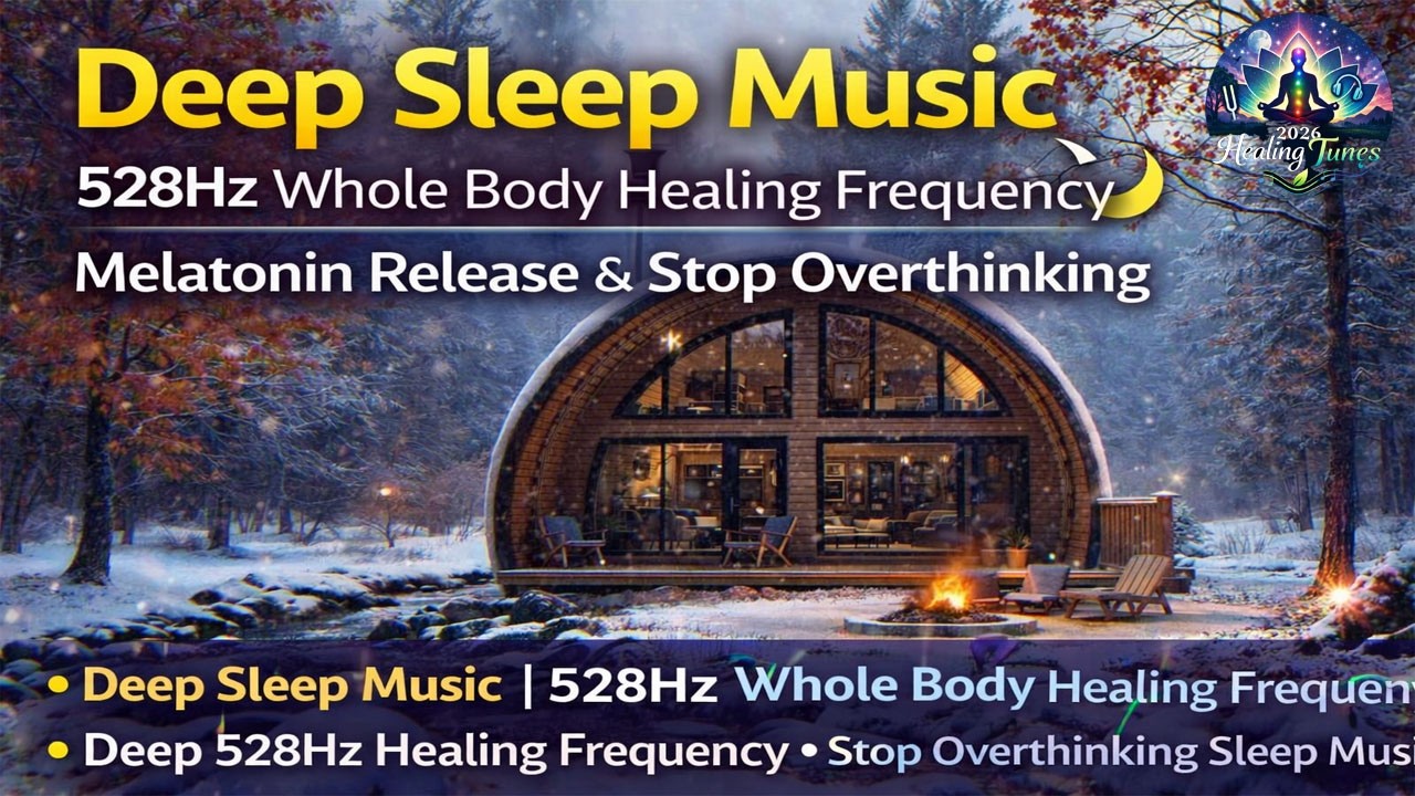 Deep Sleep Music | 528hz Whole Body Healing Frequency, Melatonin Release, Stop Overthinking