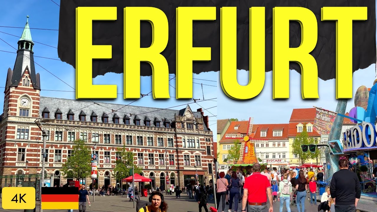 Erfurt Germany 4k / Erfurt Frühlingsfest 2024 / Erfurt Spring Walk / #erfurt #citywalkingtour
