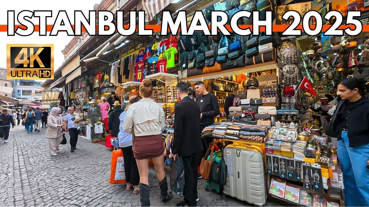 Istanbul Before Iftar Ramadan 2025 | Fake Market & Grand Bazaar Walking Tour | Turkey 4K UHD