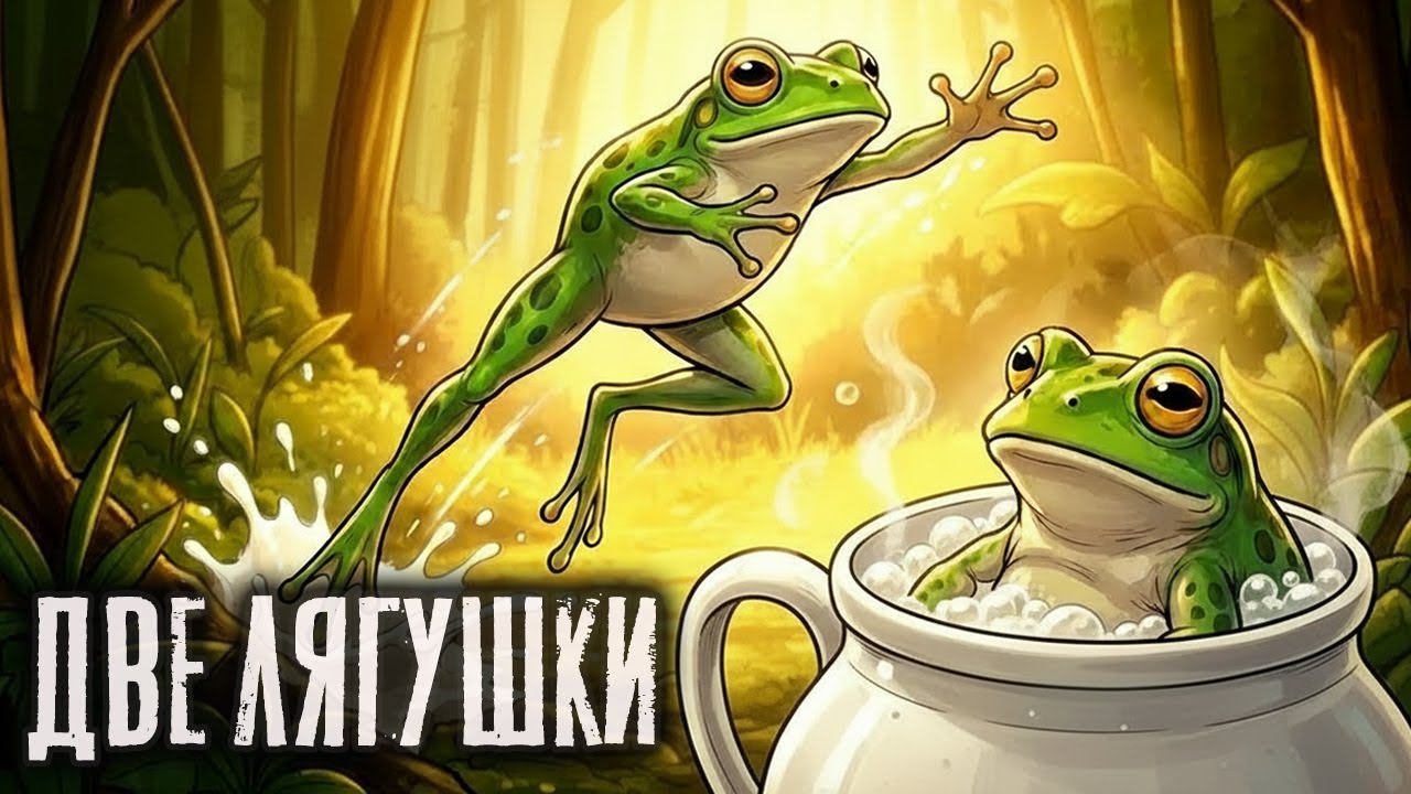 ДВЕ ЛЯГУШКИ. ПРИТЧА Которая МЕНЯЕТ Взгляд на Жизнь | Мудрая Притча в Анимации