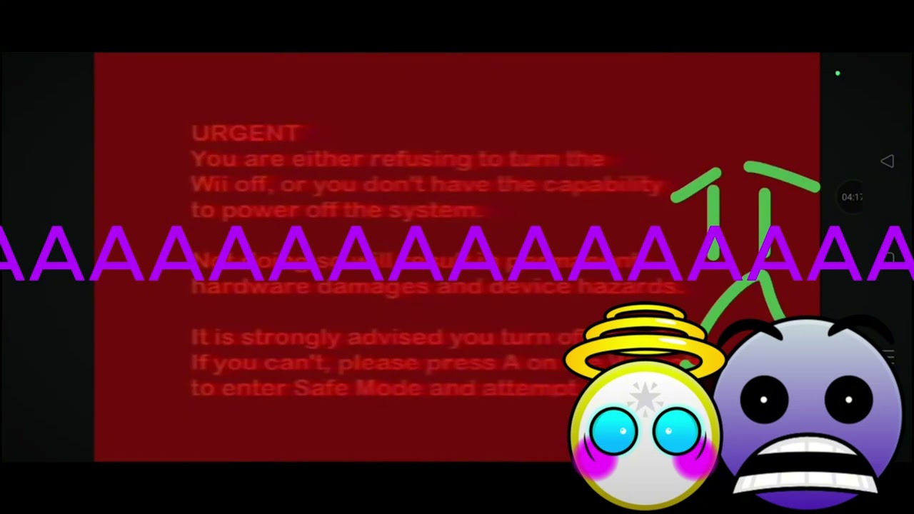 wii kill screen in green face minimal and free angel