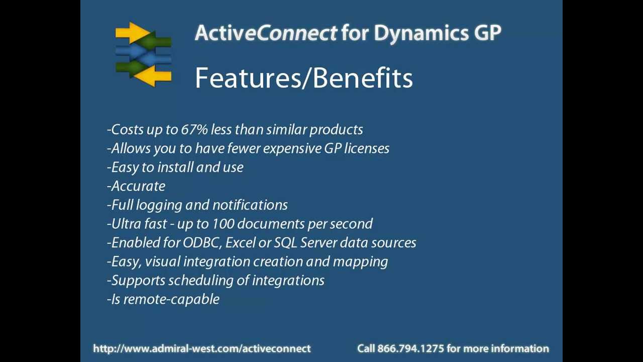 ActiveConnect for Dynamics GP Overview (Integration tool)