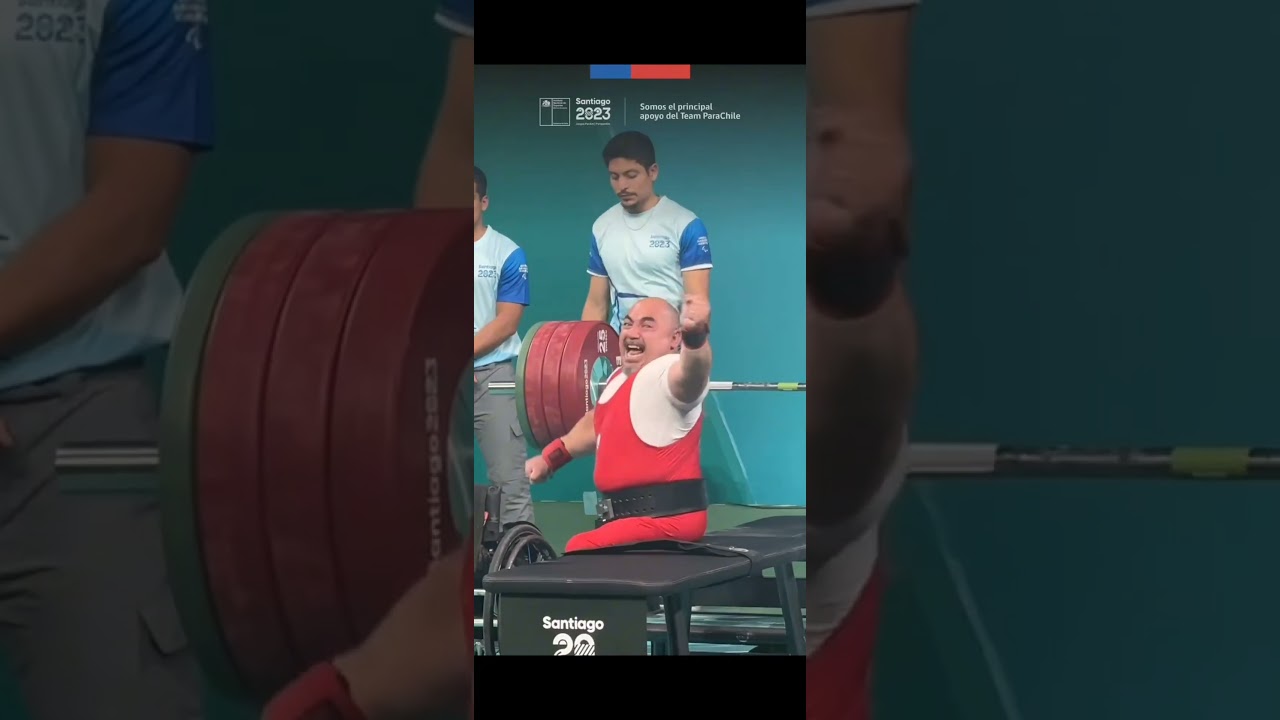 #pesista Juan Carlos Garrido gana #oro para #chile en #parapowerlifting #santiago2023