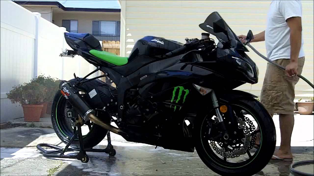 Bike Wash Baby 2009 Kawasaki Ninja ZX6R Monster Edition & Walk Around Video SportBike Motorcycle
