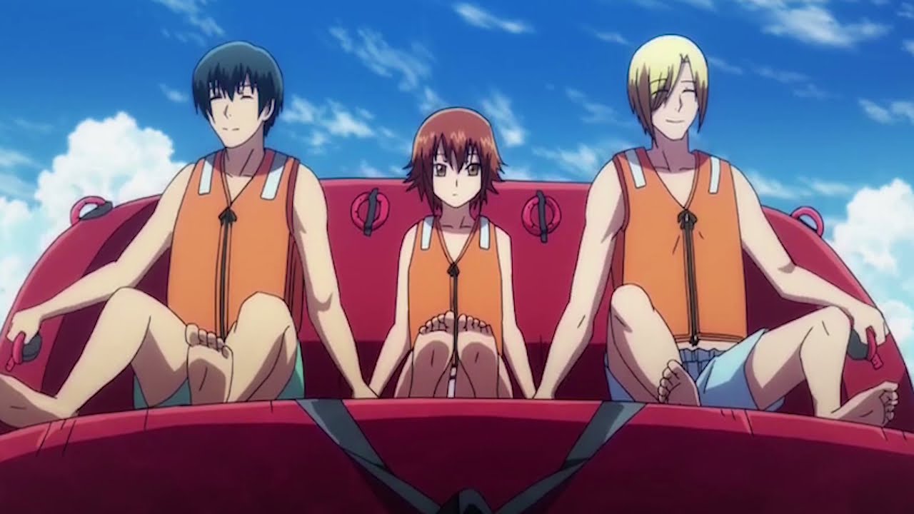 GRANDBLUE | Iori and Kohei Tanning oil War..