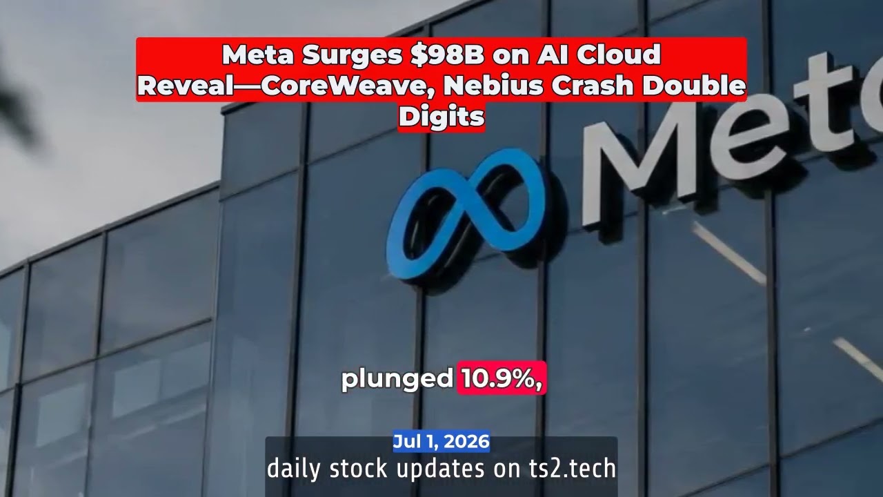 Meta Surges $98B on AI Cloud Reveal&mdash;CoreWeave, Nebius Crash Double Digits #CloudComputing