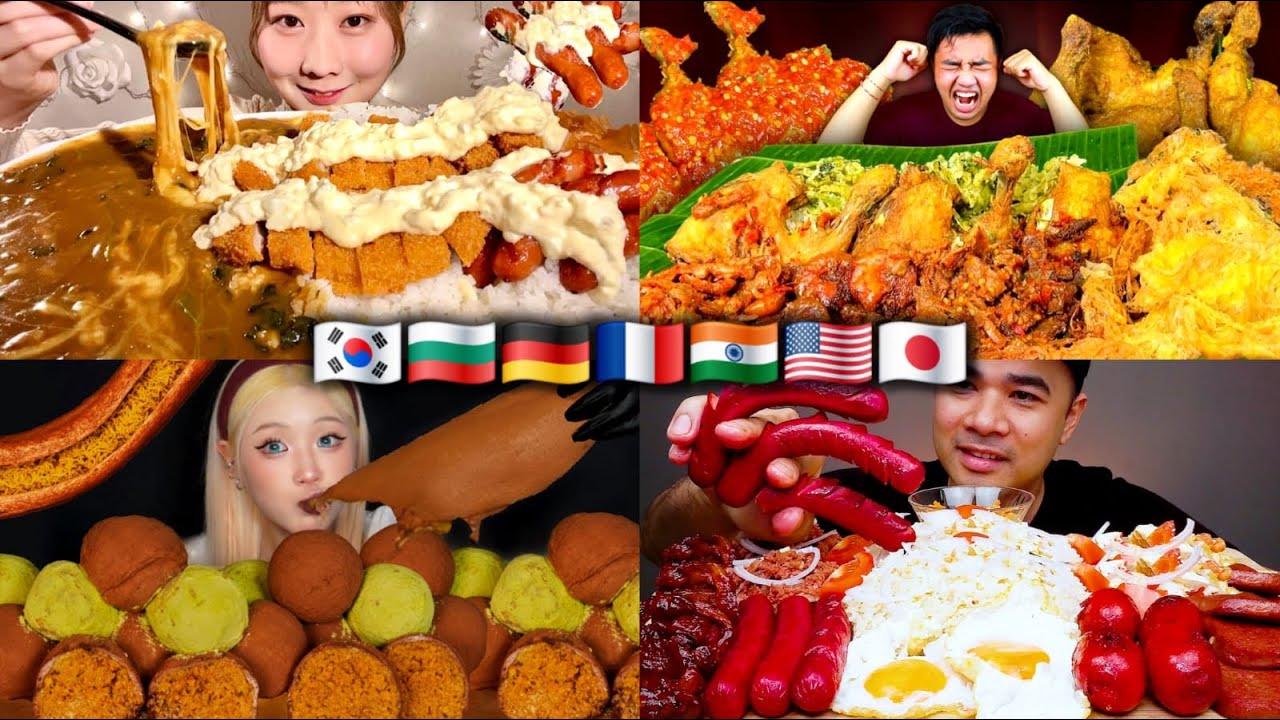 How Mukbangers Eat in Different Countries 😱 | Global Mukbang Compilation 🔥
