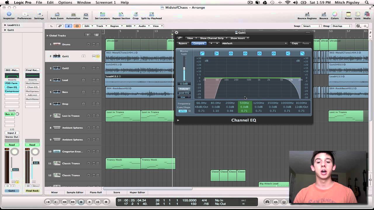 Logic Pro 9 Tutorial - Electric Guitar EQ