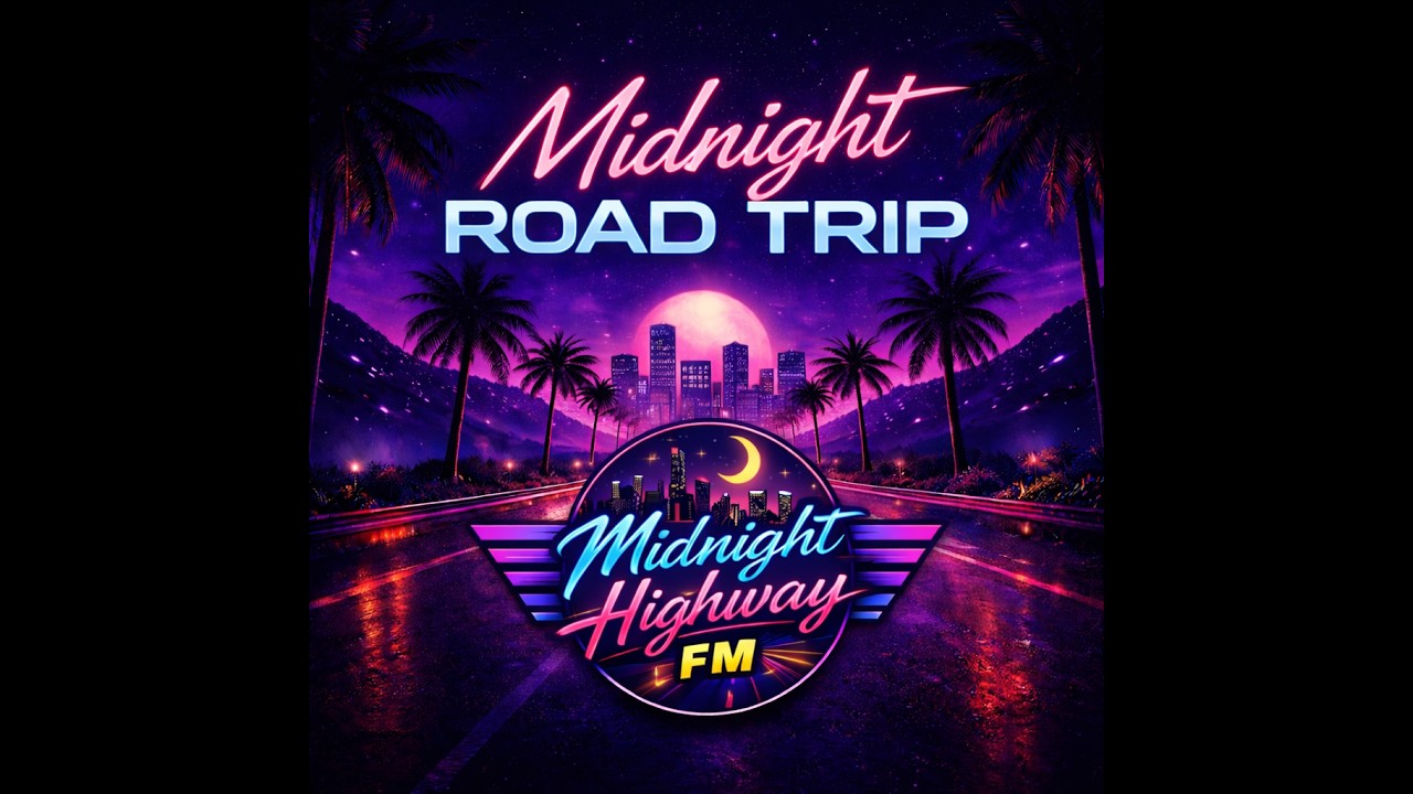 Midnight Road Trip 🌙 Synthwave Mix for Late Night Driving | Midnight Highway FM
