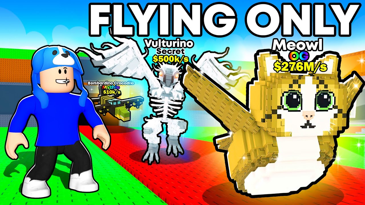 $0 to $1 TRILLION With FLYING ONLY Brainrots In Steal A Brainrot..