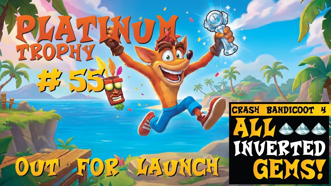 ALL 6 GEMS in Out for Launch N. Verted! 💎 Crash 4