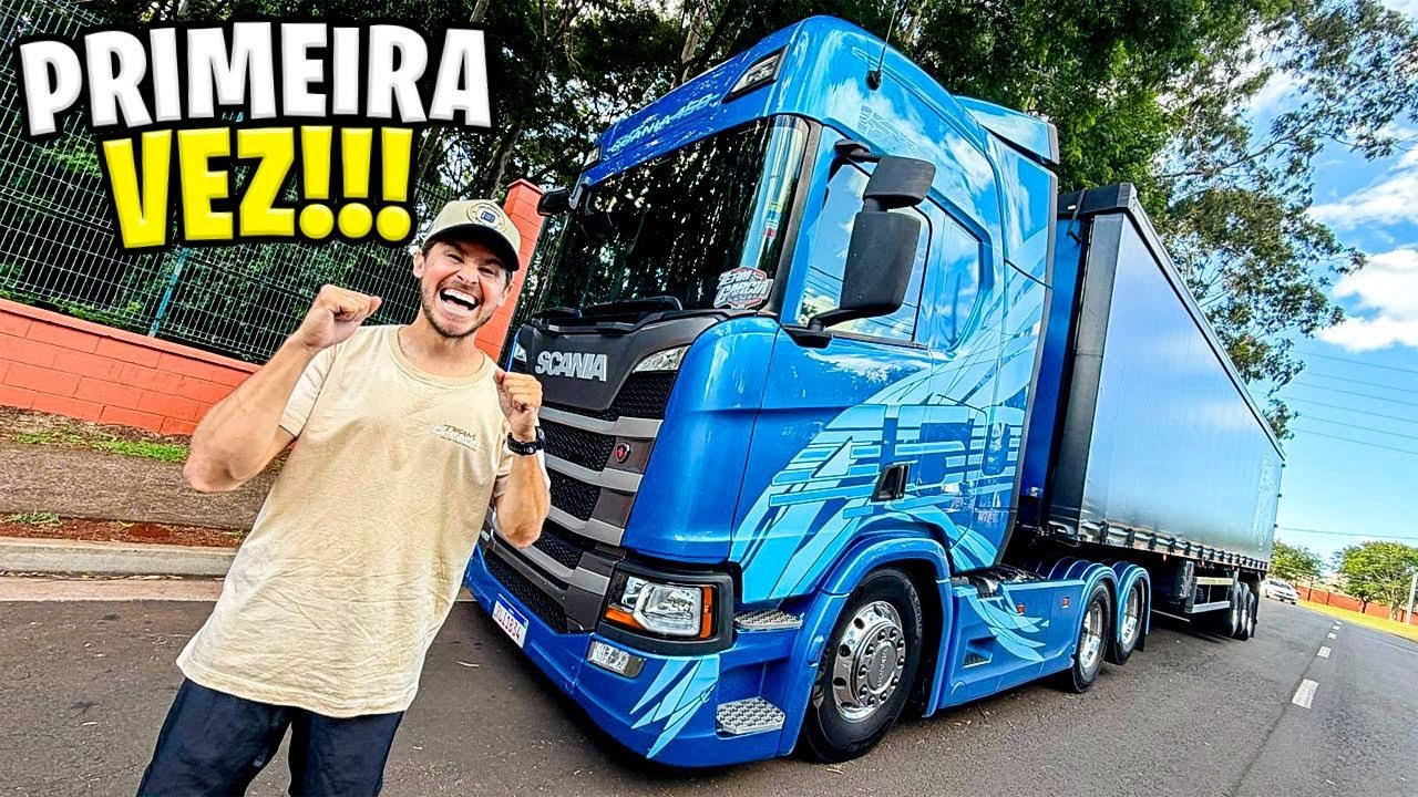 ENSINEI O RENAN FIORINI A DIRIGIR MEU SCANIA 😂 PRIMEIRA VEZ