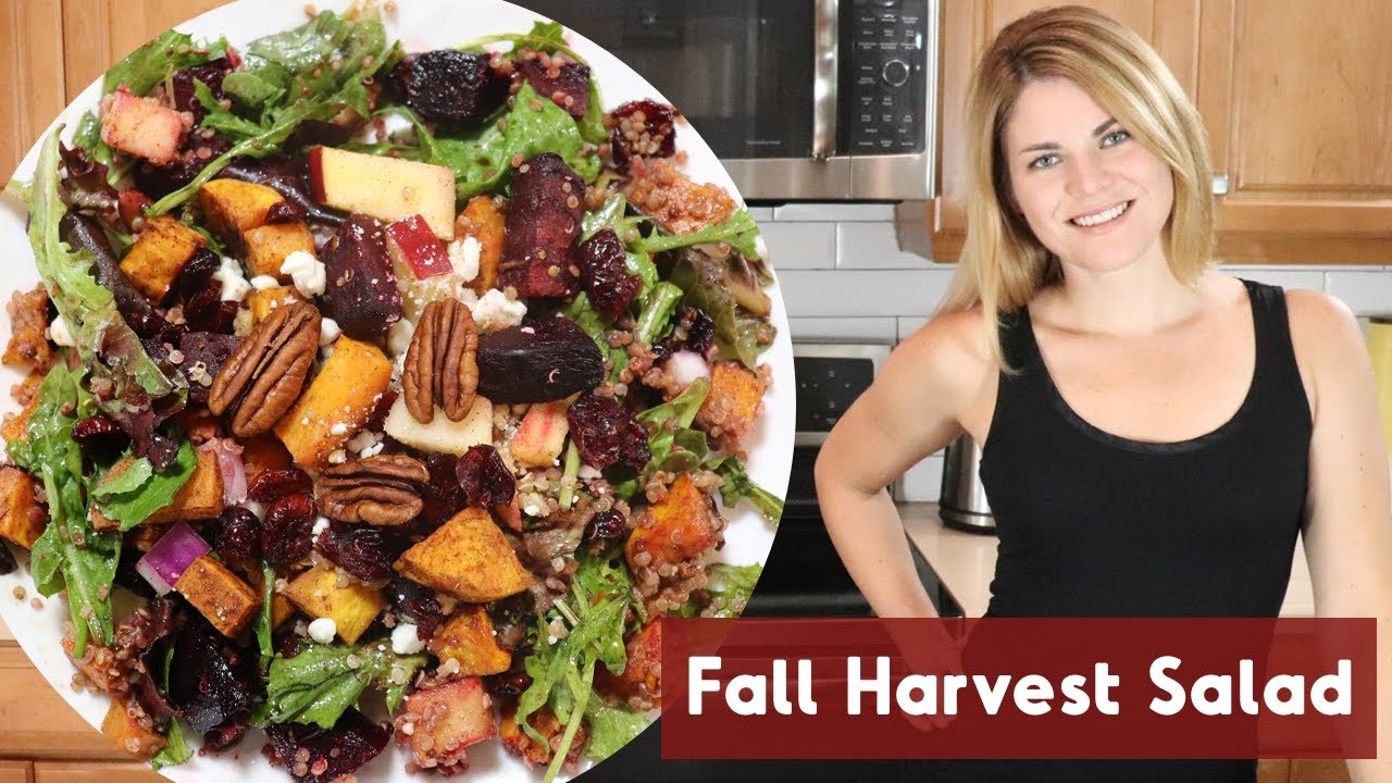 Fall Harvest Roasted Beet, Sweet Potato, Apple, Cranberry, Quinoa Salad  - Healthy Thanksgiving Side