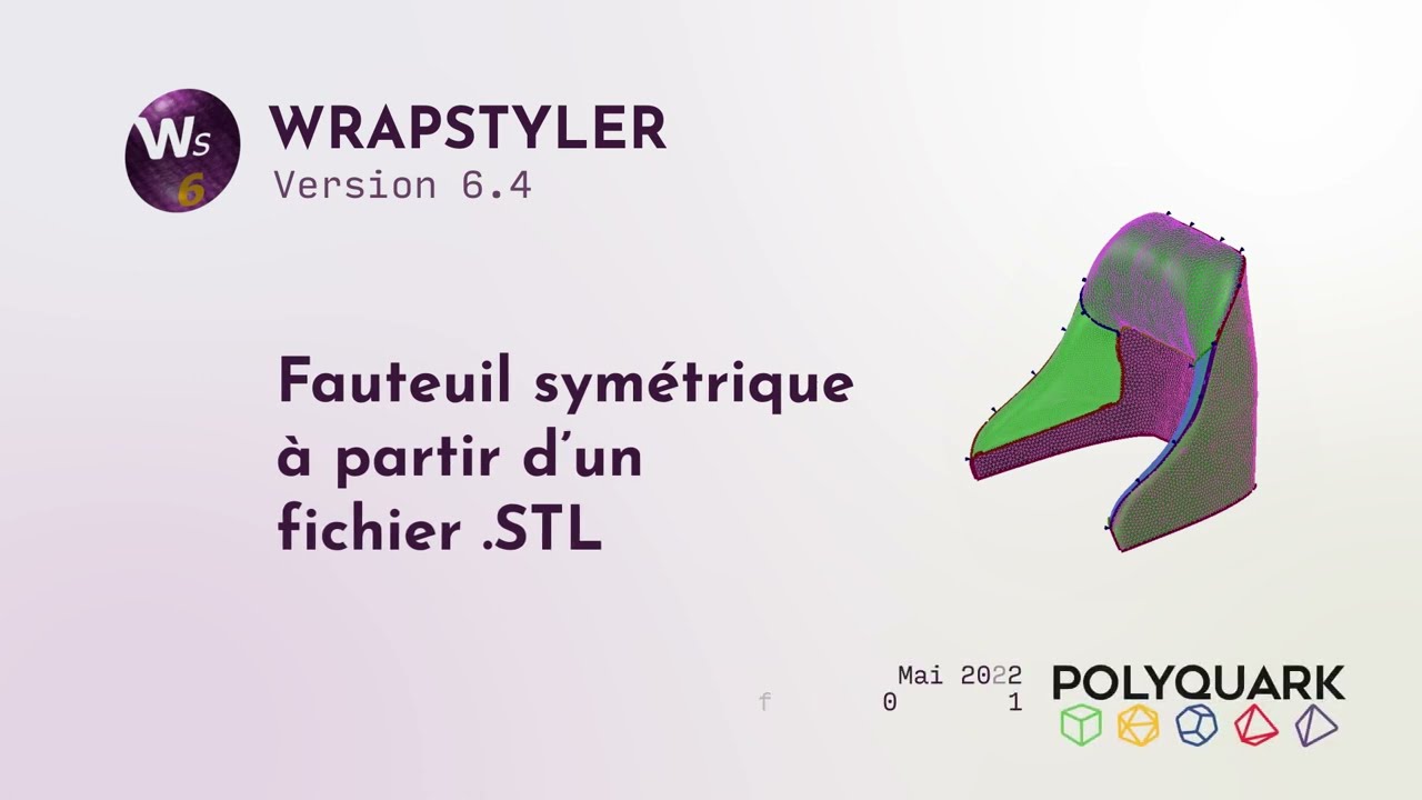 Fauteuil symétrique à partir d'un fichier .STL dans Wrapstyler