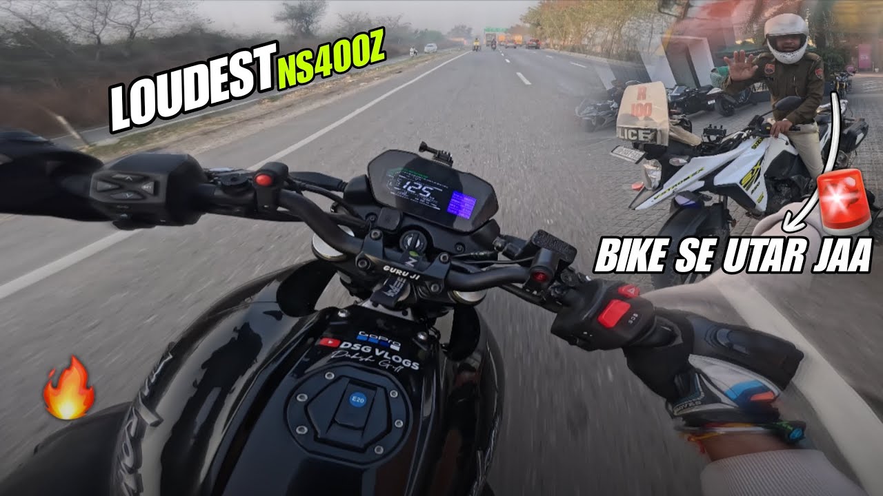 UNLEASHING THE POWER OF LOUDEST NS400Z | AGAIN COPS | @DSGVLOGS007