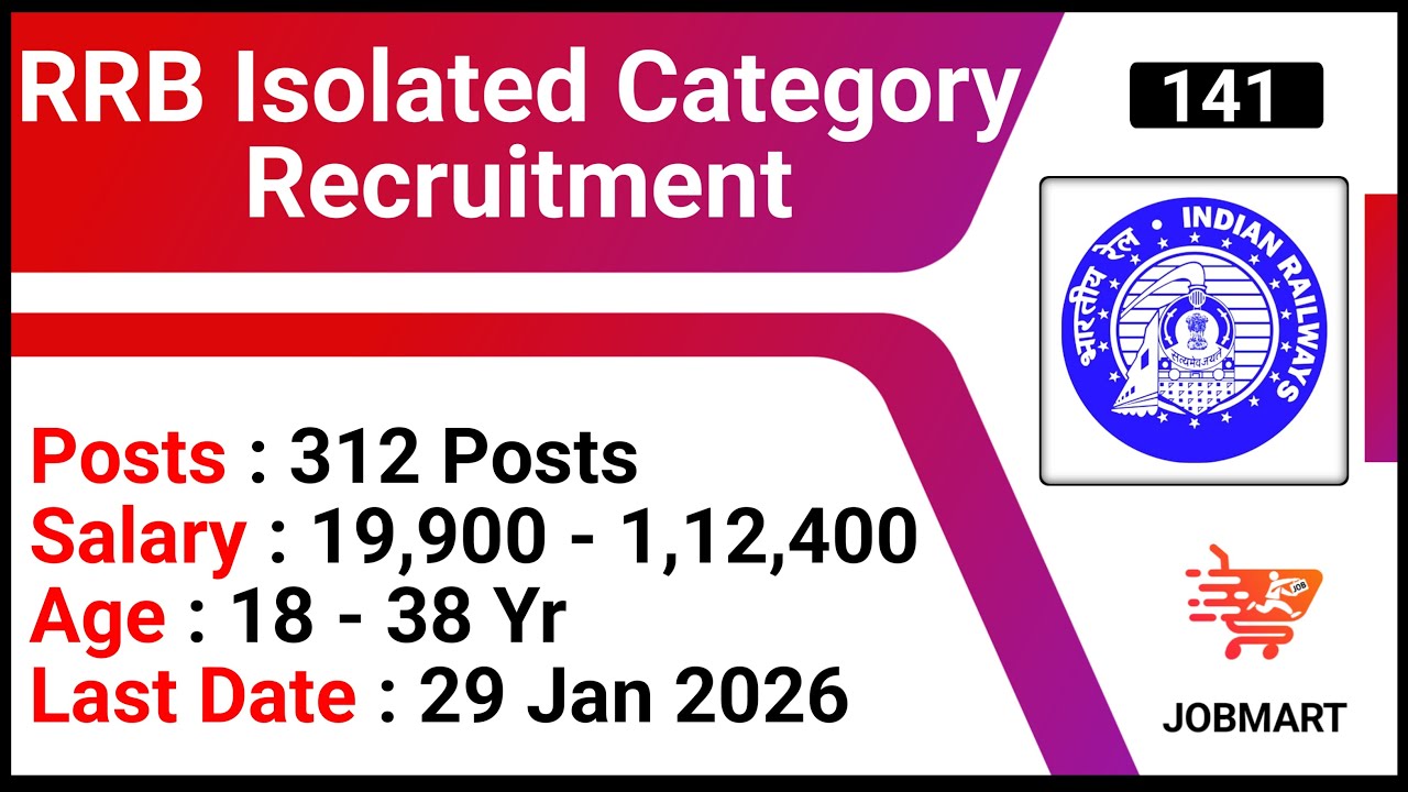 RRB Isolated Category Recruitment 2026 | Junior Translator Jobs | Railway Jobs