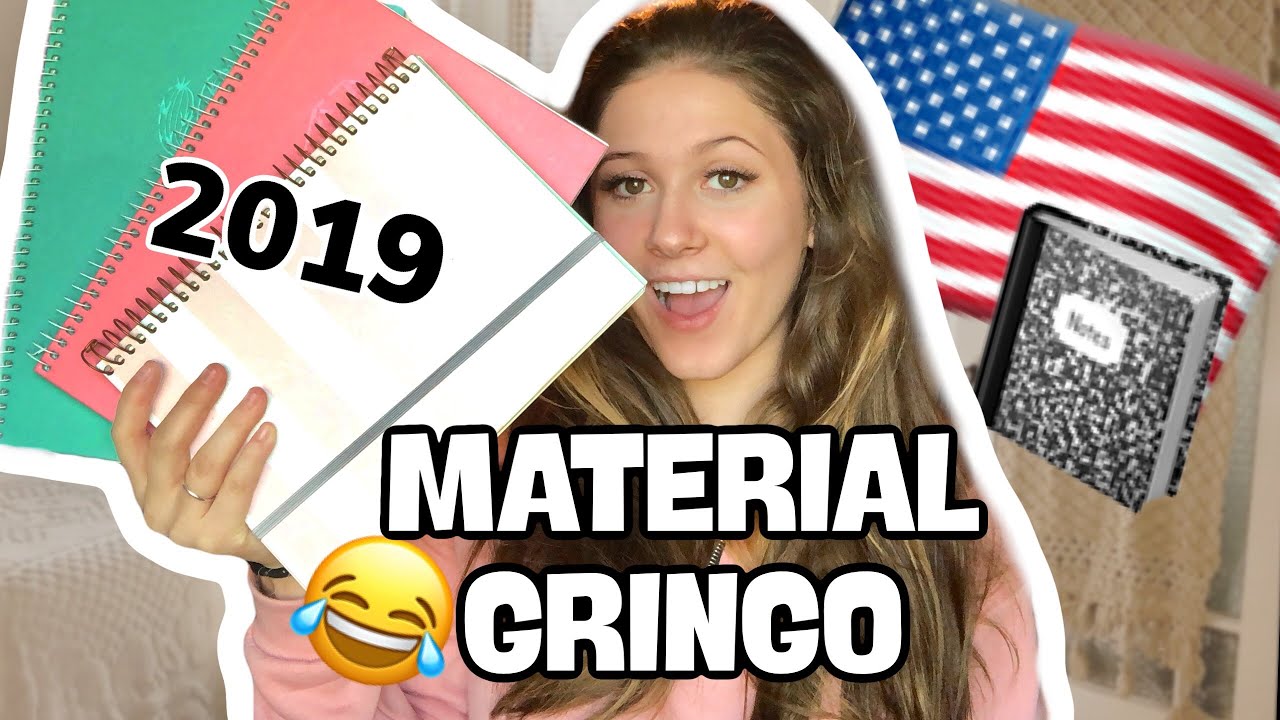 MEU MATERIAL ESCOLAR GRINGO 2019 para o high school