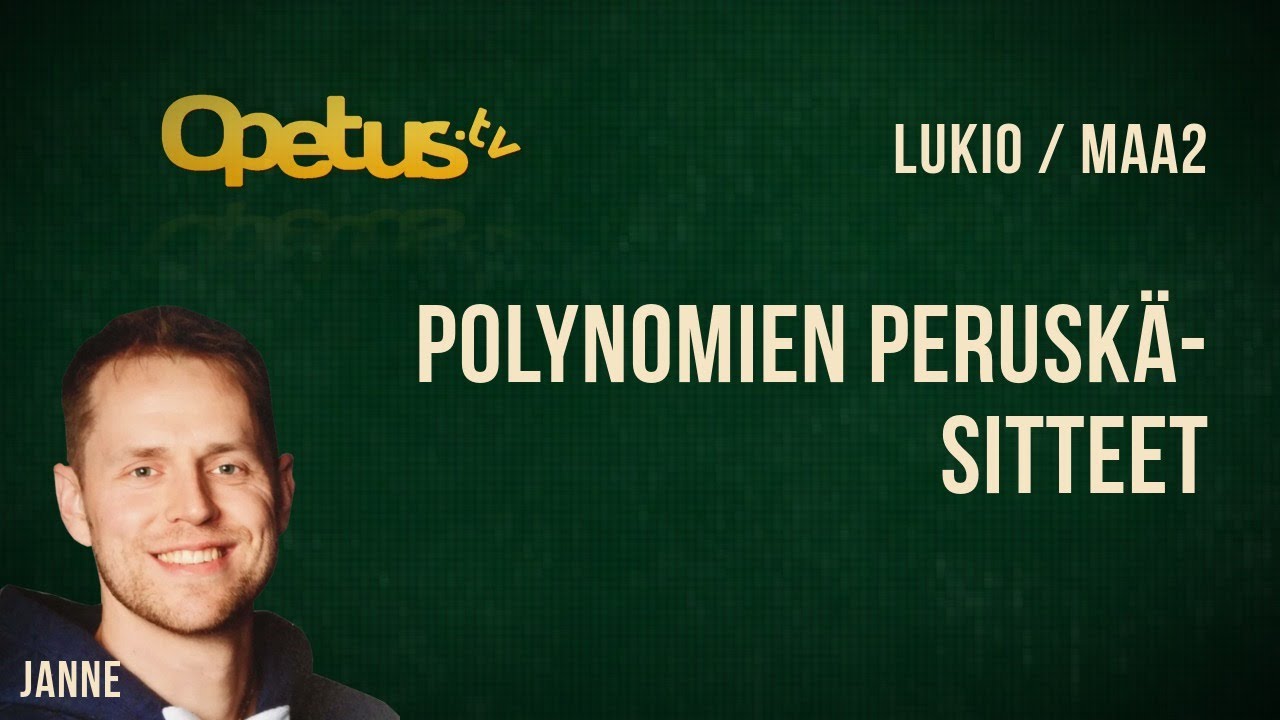 Polynomien peruskäsitteet