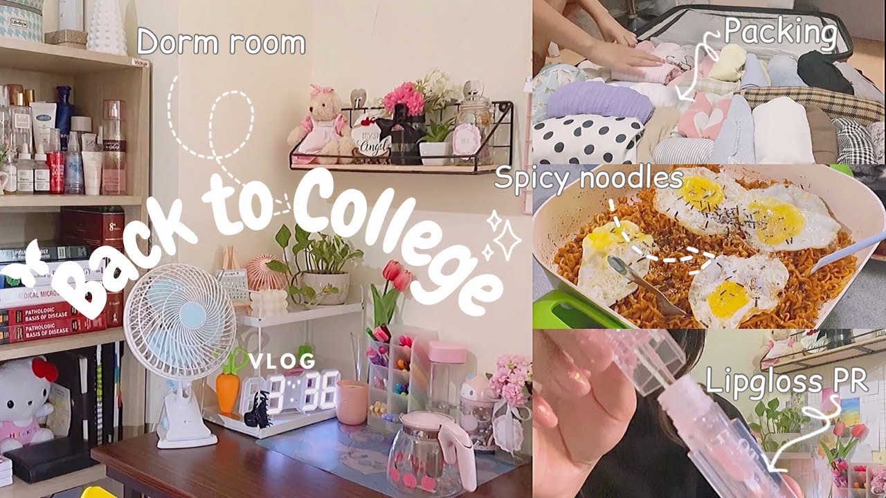 🍓 Med school Move-in vlog India | Organising dorm room, Spicy Noodles (: