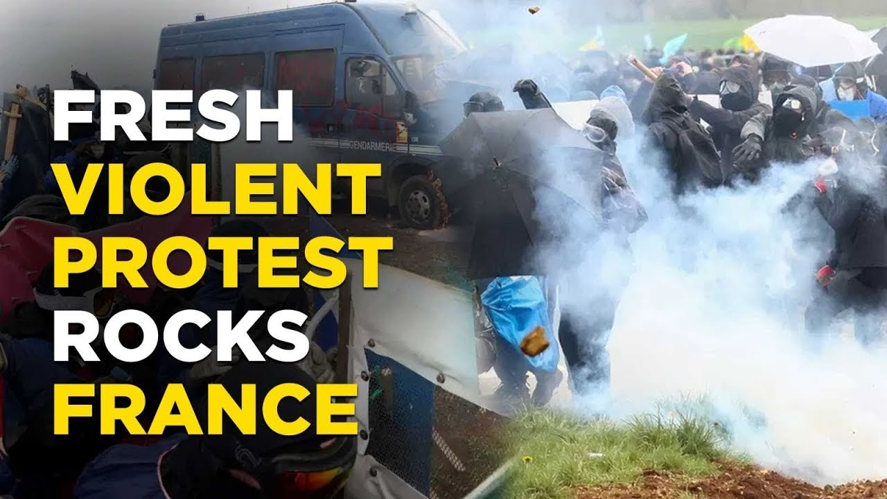 Paris Protest Live : Dozens Injured In Violent Clash Between Protestors With Police Over Reservoirs