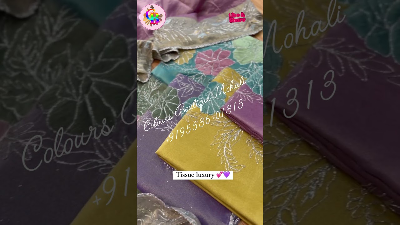 Summer Party Wear Collection, Unstitched 3 Piece Suits With Embroidery,  #fashion #boutique