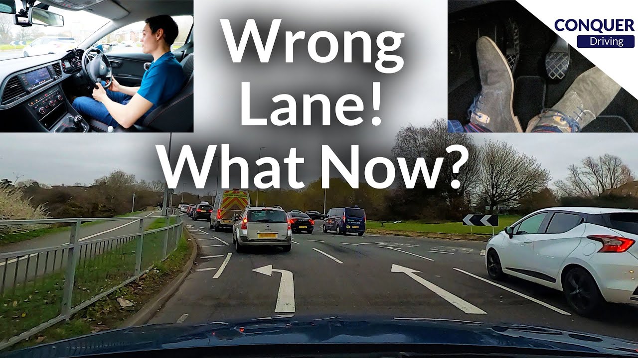 What to do if you're in the wrong lane at a junction.