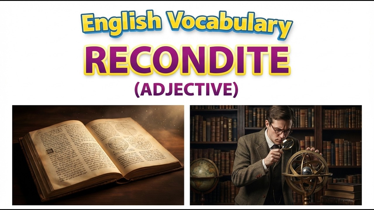 2225) Recondite &ndash;  Word Meaning, word use,  Synonyms & Antonyms  |  English vocab builder