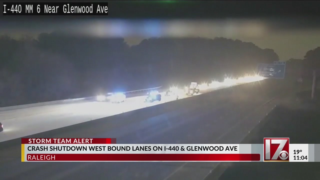 Icy Glenwood Ave. bridge closed after 3 Raleigh I-440 crashes
